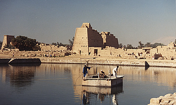 The sacred lake, the  Temple of Karnak