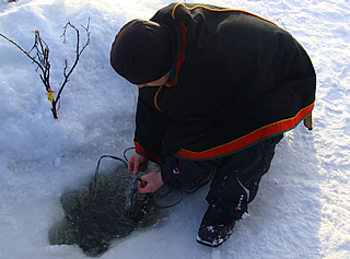 retrieving fishing nets