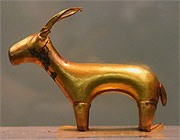 Gold ibex figurine, Akrotiri, 17th c. BC.