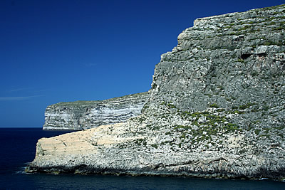 The cliffs north of Xlendi