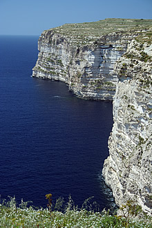 The magnificent cliffs north of Xlendi